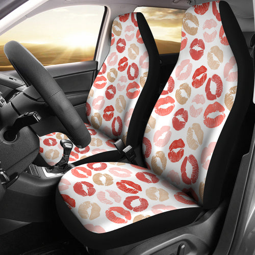 Lips Pattern Print Design 04 Universal Fit Car Seat Covers