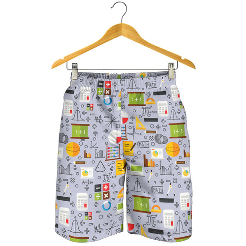 Math Pattern Print Design 04 Men Shorts