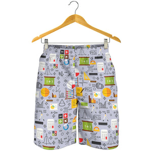 Math Pattern Print Design 04 Men Shorts