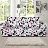 Greyhound Pattern Print Design 02 Sofa Slipcover