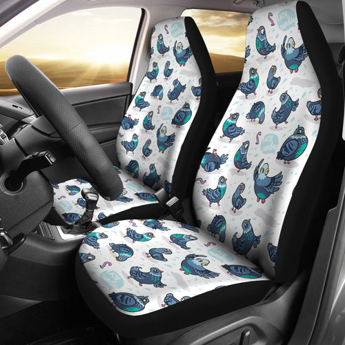 Pigeon Pattern Print Design 02 Universal Fit Car Seat Covers