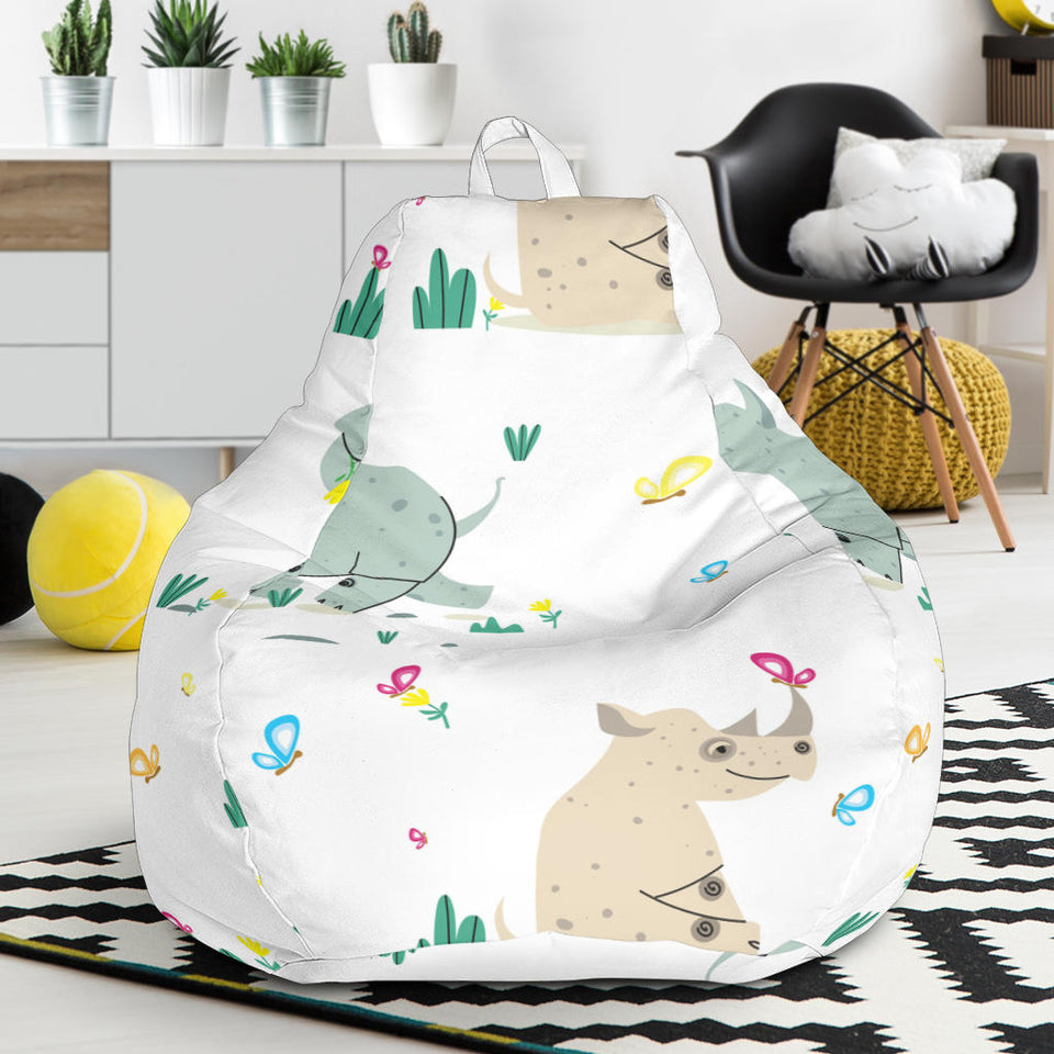 Cute Rhino Pattern Bean Bag Cover