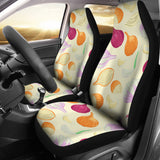 Onion Garlic White Red Pattern Universal Fit Car Seat Covers