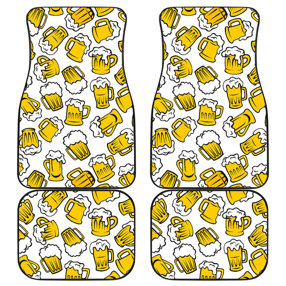 Beer Design Pattern Front And Back Car Mats