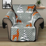 Beautiful deers Winter Christmas Recliner Cover Protector
