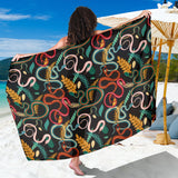 Colorful Snake Plant Pattern Sarong