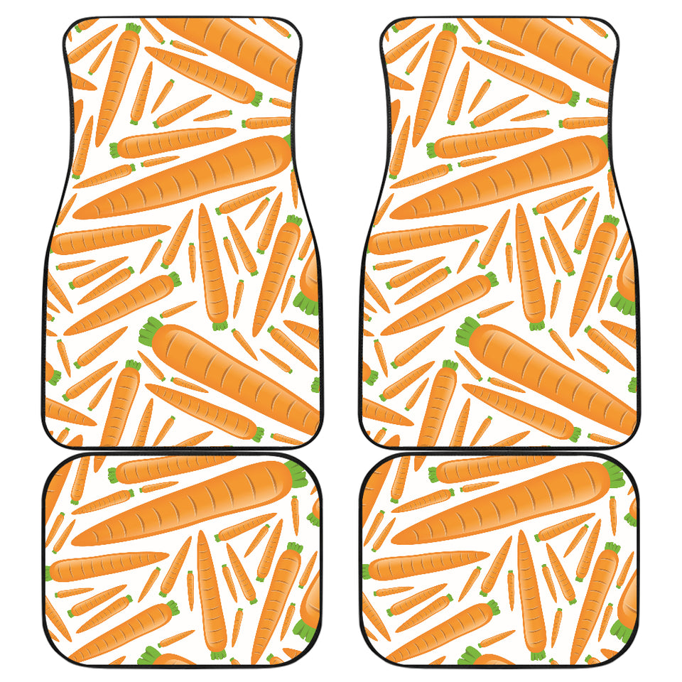 Carrot Pattern Print Design 02 Front and Back Car Mats