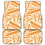 Carrot Pattern Print Design 02 Front and Back Car Mats