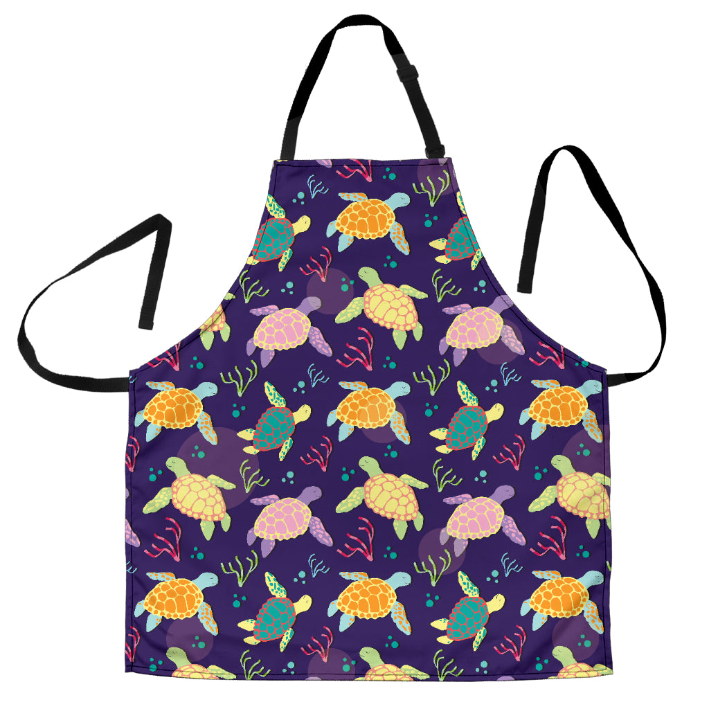 Colorful Sea Turtle Pattern Adjustable Apron