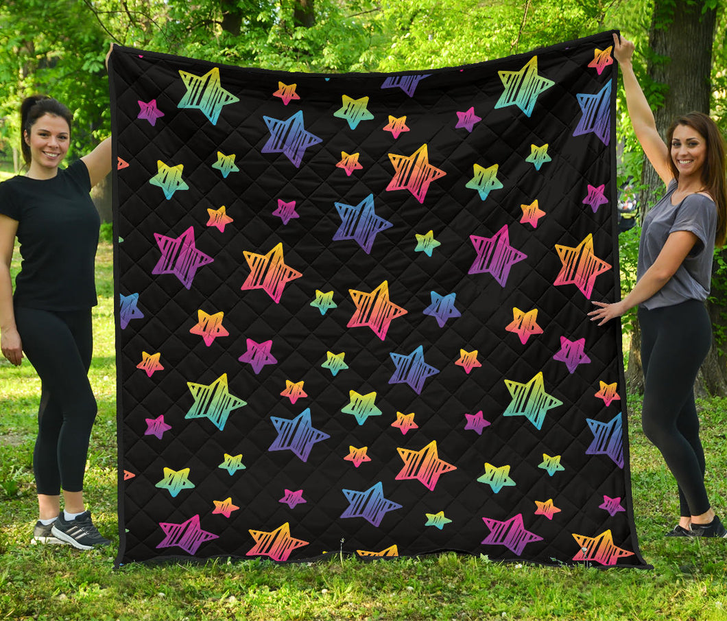 Colorful Star Pattern Premium Quilt