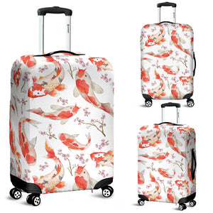 Watercolor Koi Fish Carp Fish Pattern Luggage Covers