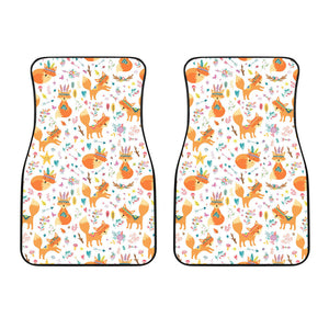 Cute Tribal Fox Pattern Front Car Mats