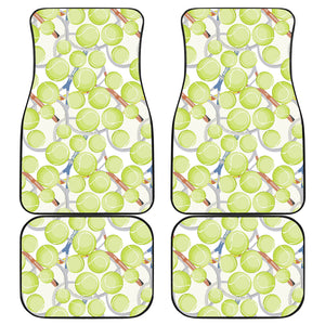 Tennis Pattern Print Design 01 Front and Back Car Mats