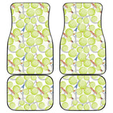 Tennis Pattern Print Design 01 Front and Back Car Mats