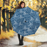 Hand Drawn Sailboat Pattern Umbrella