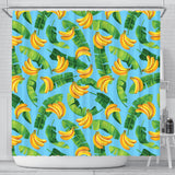 Banana Leaves Banana Design Pattern Shower Curtain Fulfilled In US