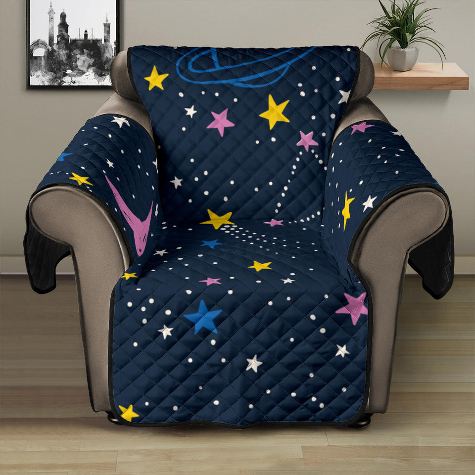 space pattern with planets, comets, constellations and stars Recliner Cover Protector