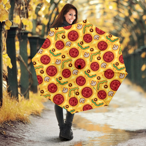Pizza Texture Pattern Umbrella