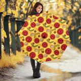 Pizza Texture Pattern Umbrella