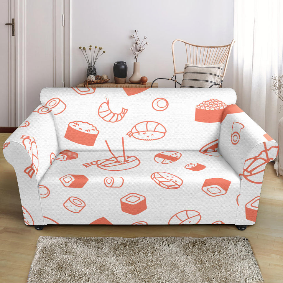 Sushi Pattern Loveseat Couch Slipcover