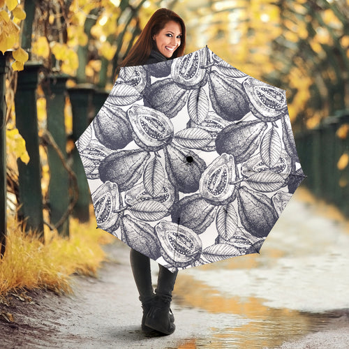 Guava Tropical Hand Drawn Pattern Umbrella