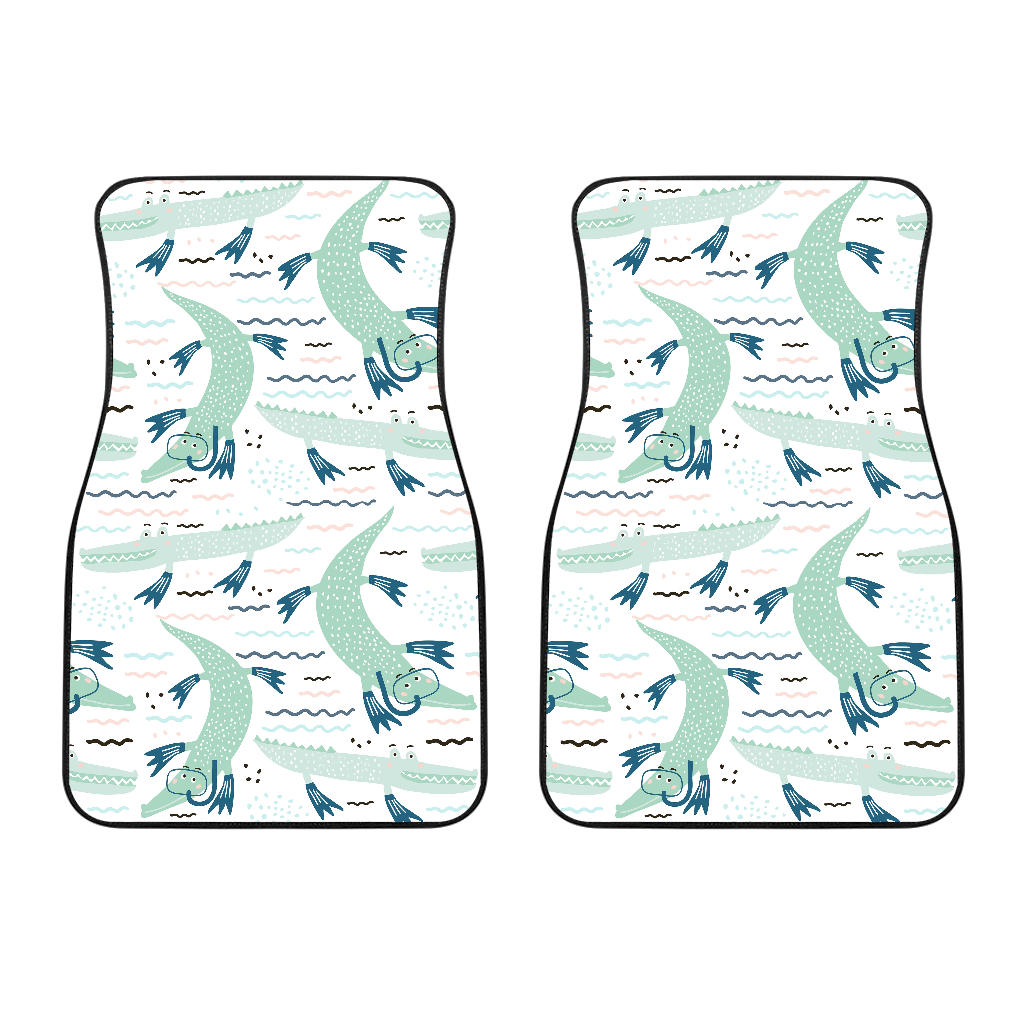 Crocodile Diver Pattern Front Car Mats