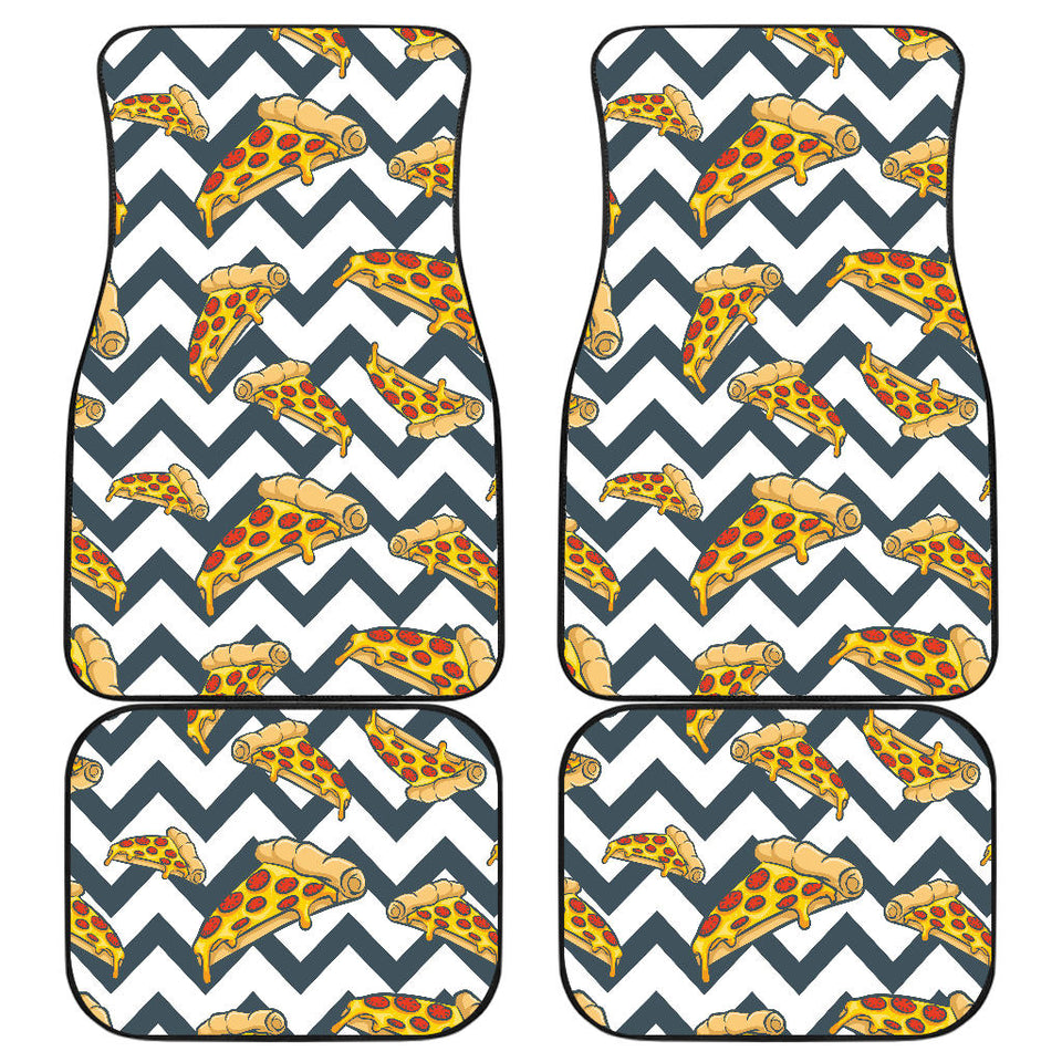 Pizza Design Pattern Front And Back Car Mats