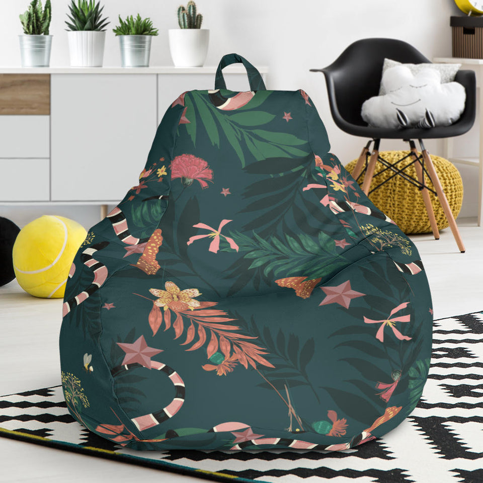 Snake Forest Pattern Bean Bag Cover