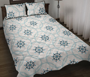 nautical steering wheel chain Quilt Bed Set