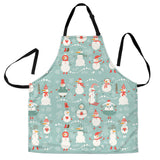 Cute Snowman Pattern Adjustable Apron