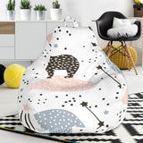 Polar Bears Star Poka Dot Pattern Bean Bag Cover