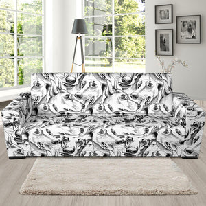 Greyhound Pattern Print Design 01 Sofa Slipcover