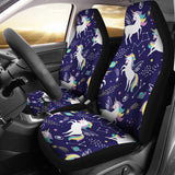 Hand Drawn Cute Unicorn Star Planet  Universal Fit Car Seat Covers