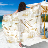 Beautiful Gold Japanese Pattern Sarong