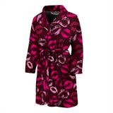 Lips Pattern Print Design 03 Men's Bathrobe
