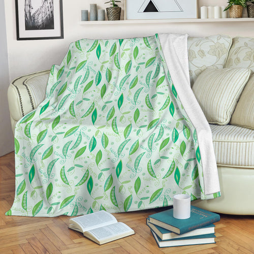 Green Peas Pattern Print Design 01 Premium Blanket