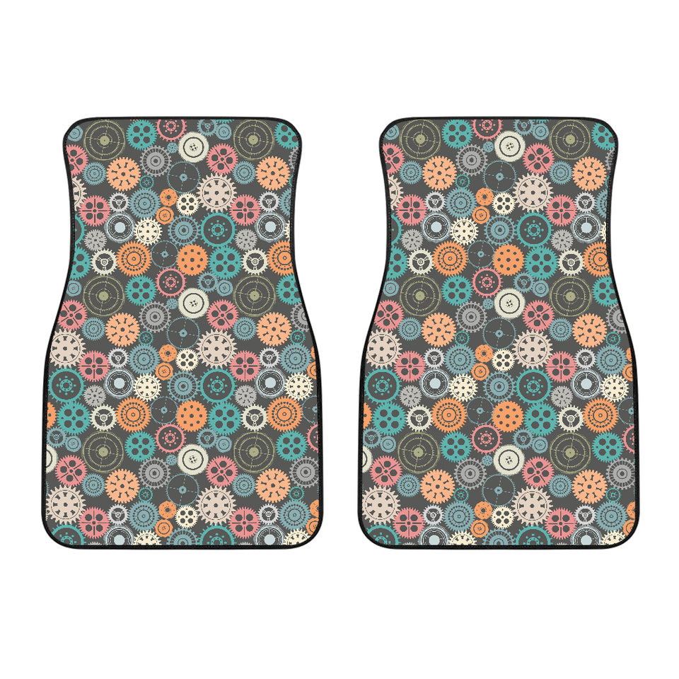 Gear Pattern Print Design 05 Front Car Mats