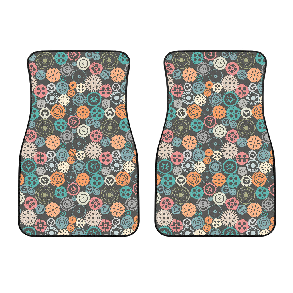 Gear Pattern Print Design 05 Front Car Mats