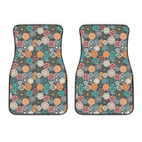 Gear Pattern Print Design 05 Front Car Mats