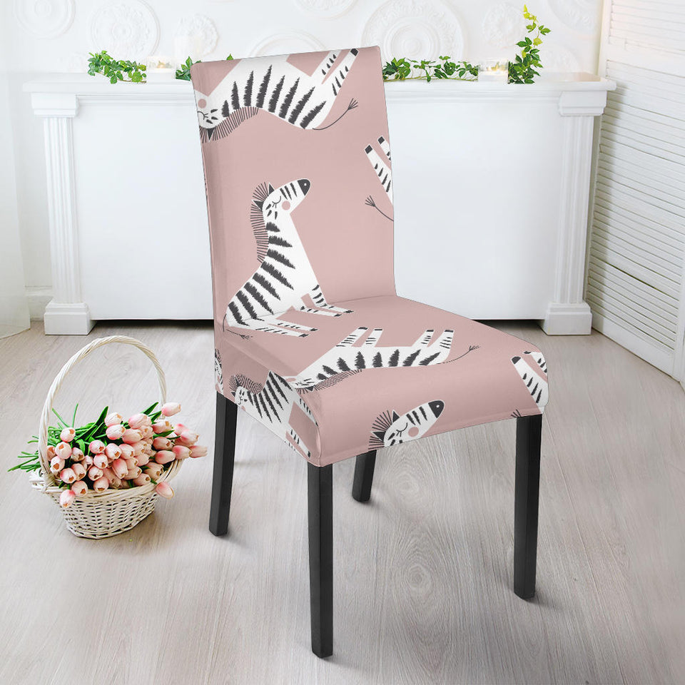 Cute Zebra Pattern Dining Chair Slipcover