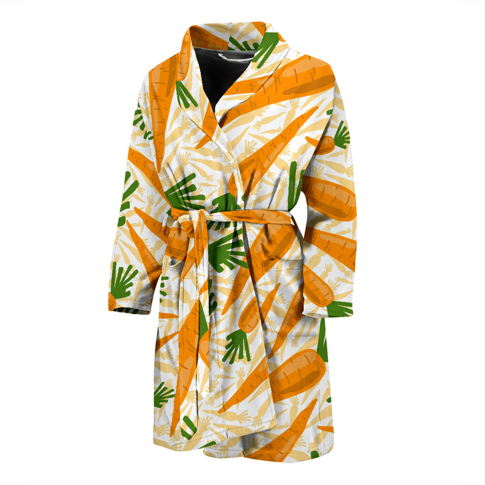 Carrot Pattern Print Design 01 Men's Bathrobe