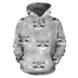 Cute Raccoons Leaves Dot Men Women Pullover Hoodie