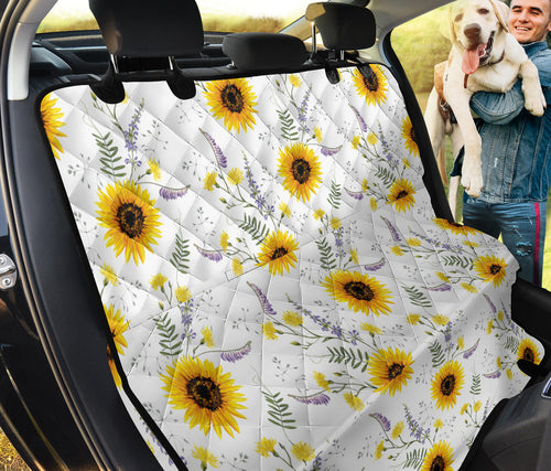 Beautiful Sunflowers Pattern Dog Car Seat Covers