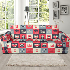 British Pattern Print Design 05 Sofa Slipcover
