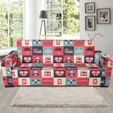 British Pattern Print Design 05 Sofa Slipcover