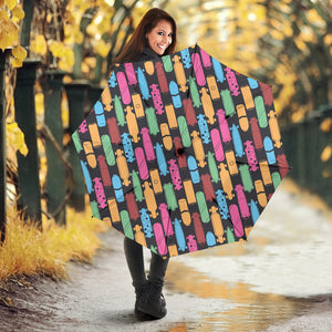 Skate Board Pattern Print Design 02 Umbrella