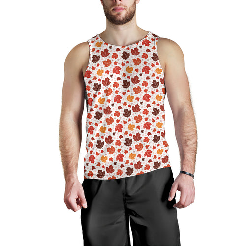 Colorful Maple Leaf pattern Men Tank Top