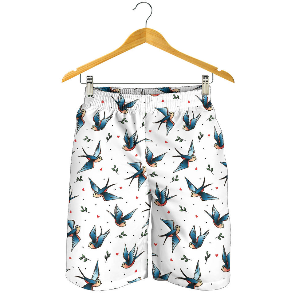 Swallow Pattern Print Design 04 Men Shorts