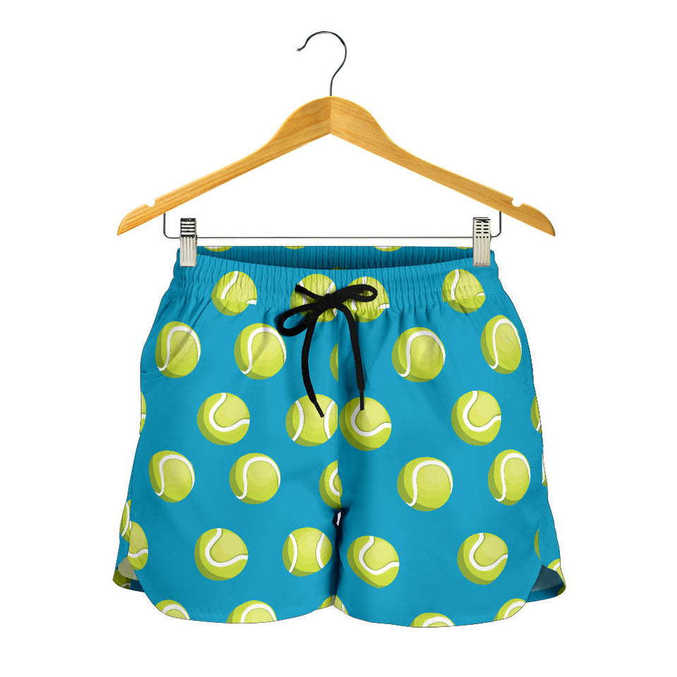 Tennis Pattern Print Design 05 Women Shorts