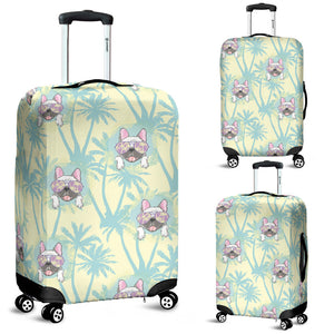 French Bulldog Hawaii Blackground Luggage Covers